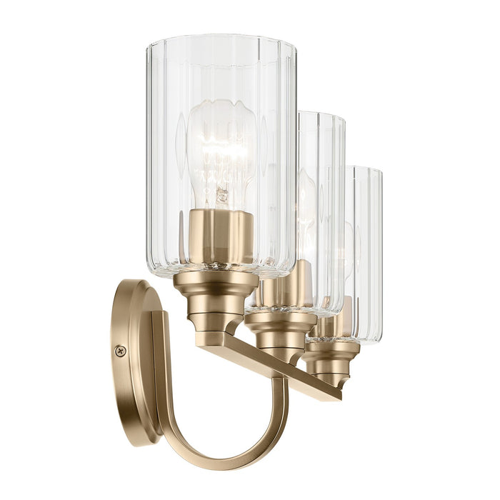 Kichler 55226CPZFLU Three Light Bath, Champagne Bronze