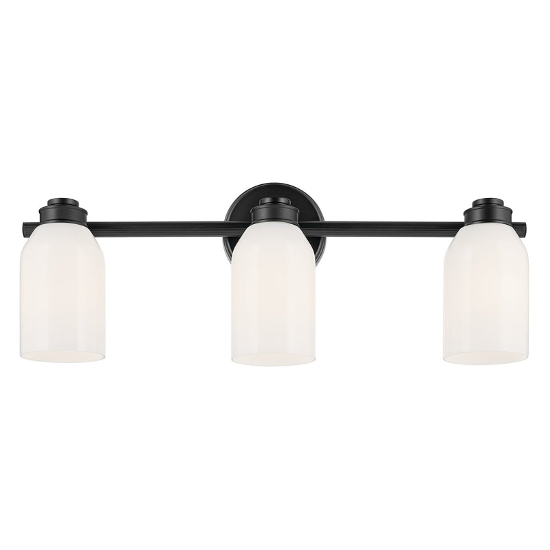 Kichler 55202BK Three Light Bath, Black