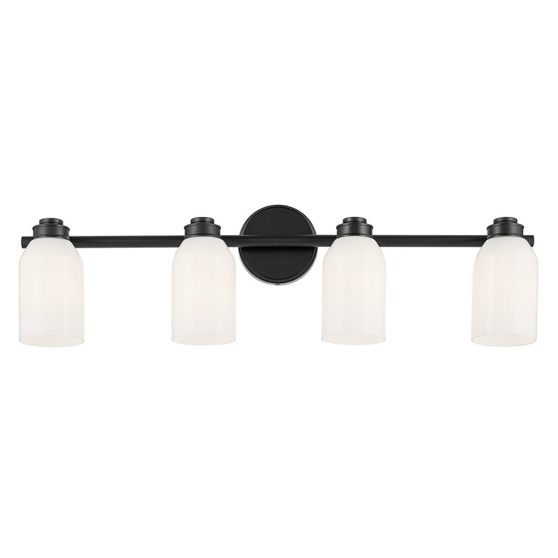 Kichler 55203BK Four Light Bath, Black