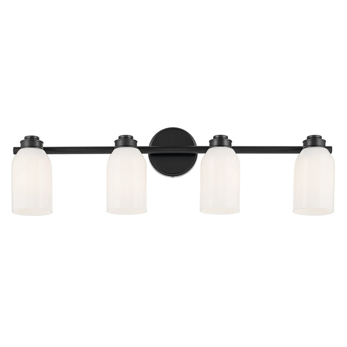 Kichler 55203BK Four Light Bath, Black