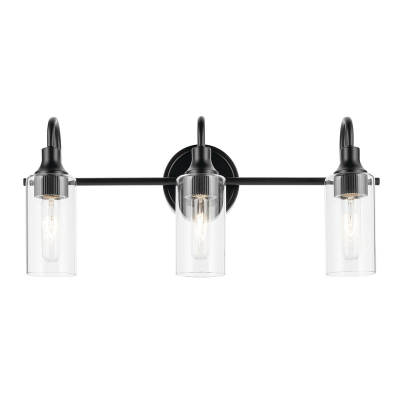 Kichler 55211BK Three Light Bath, Black