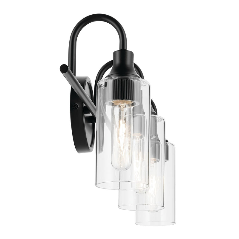 Kichler 55211BK Three Light Bath, Black