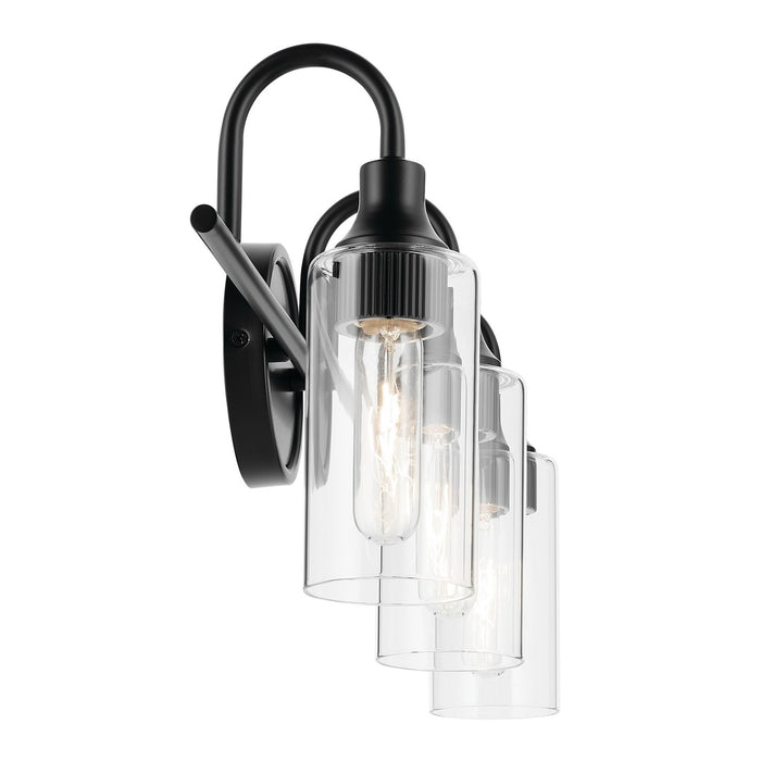 Kichler 55211BK Three Light Bath, Black
