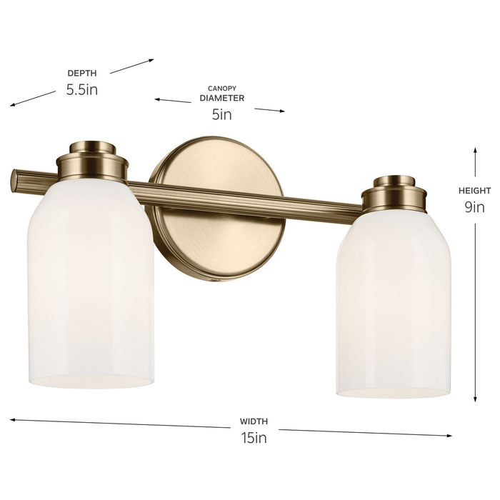 Kichler 55201CPZ Two Light Bath, Champagne Bronze