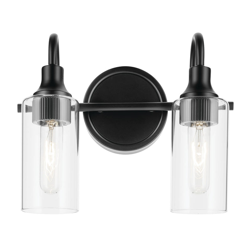 Kichler 55210BK Two Light Bath, Black