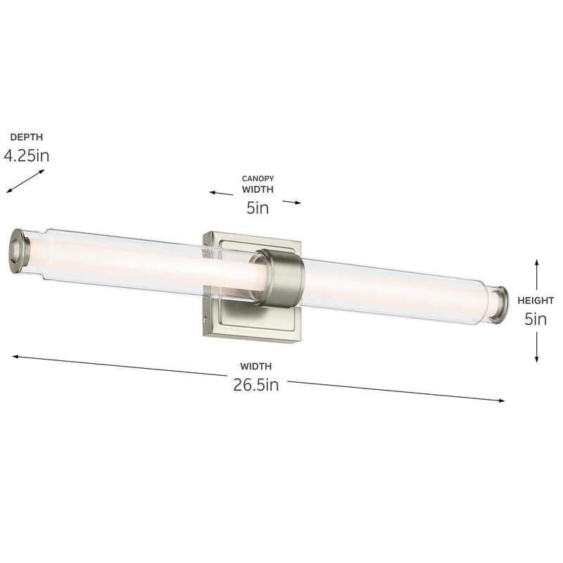 Kichler 55238NILED LED Linear Bath, Brushed Nickel