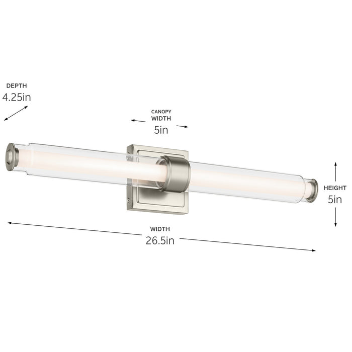 Kichler 55238NILED LED Linear Bath, Brushed Nickel