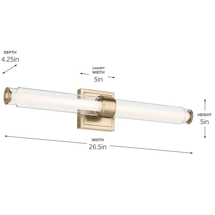 Kichler 55238CPZLED LED Linear Bath, Champagne Bronze