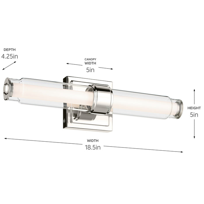 Kichler 55237NILED LED Bath Bar, Brushed Nickel