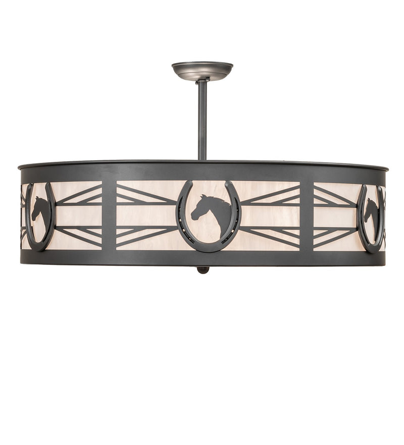 Meyda Tiffany 252901 Four Light Semi-Flushmount, Wrought Iron