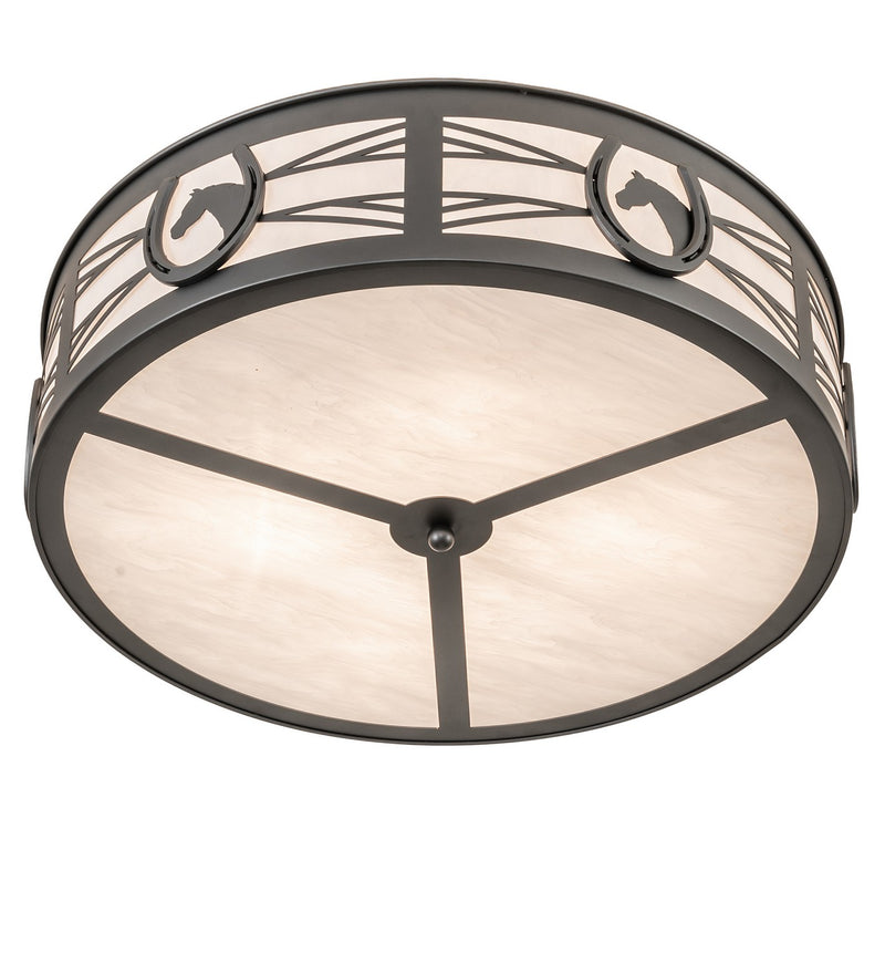 Meyda Tiffany 252901 Four Light Semi-Flushmount, Wrought Iron