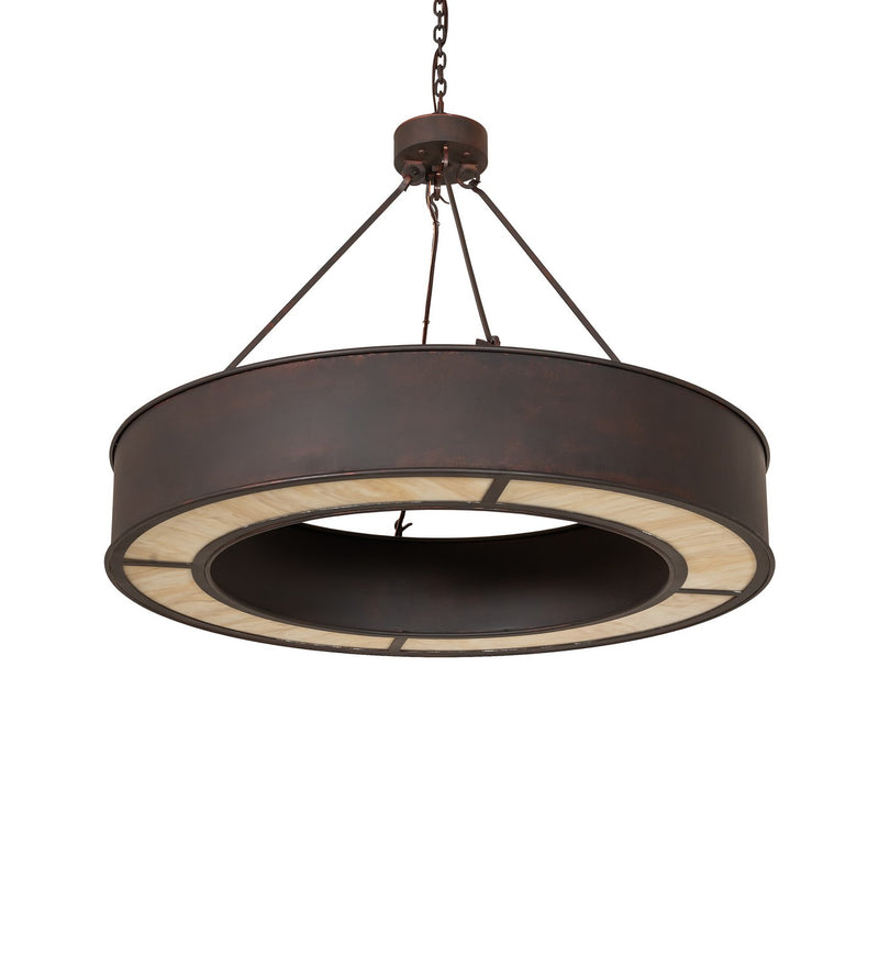 Meyda Tiffany 263084 Eight Light Chandelier, Copper Metallic/Black Cherry