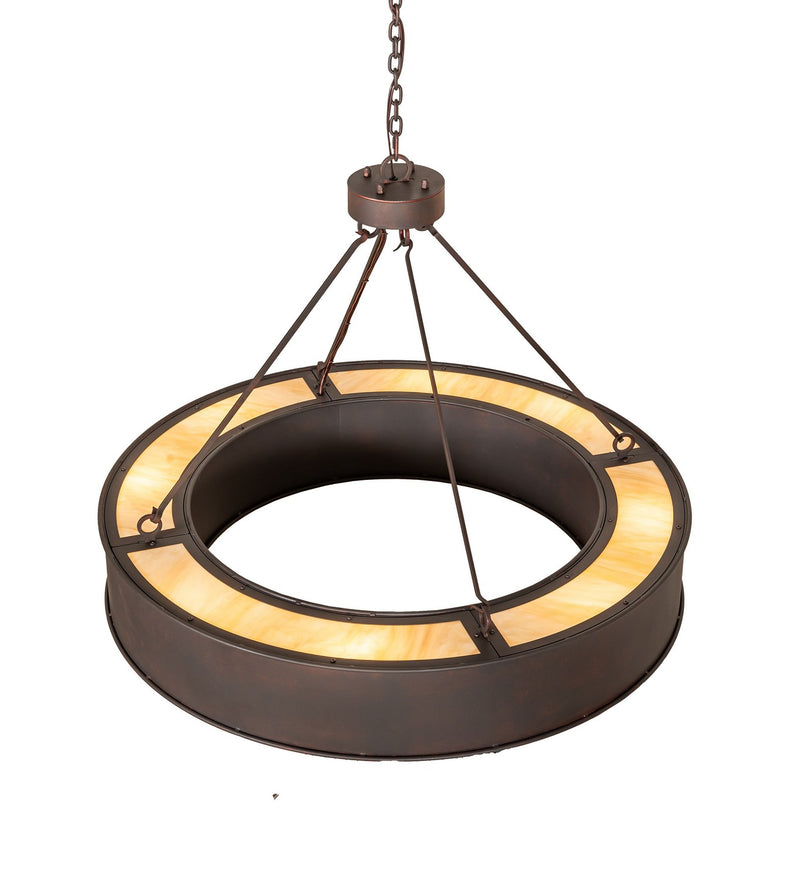 Meyda Tiffany 263084 Eight Light Chandelier, Copper Metallic/Black Cherry