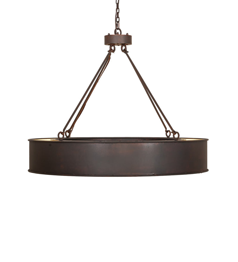 Meyda Tiffany 263084 Eight Light Chandelier, Copper Metallic/Black Cherry