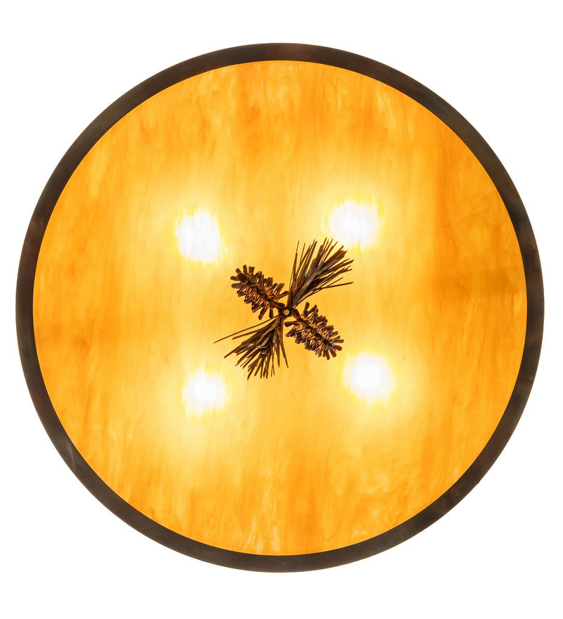 Meyda Tiffany 270969 Four Light Pendant, Dark Burnished Antique Copper