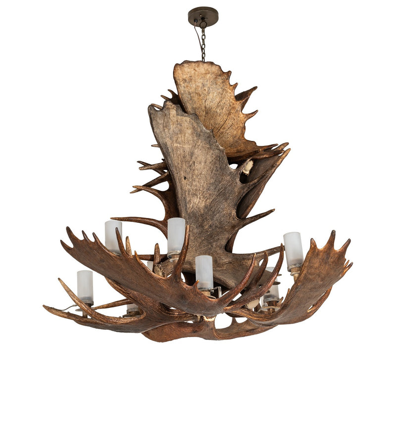 Meyda Tiffany 273164 12 Light Chandelier, Antique Brass