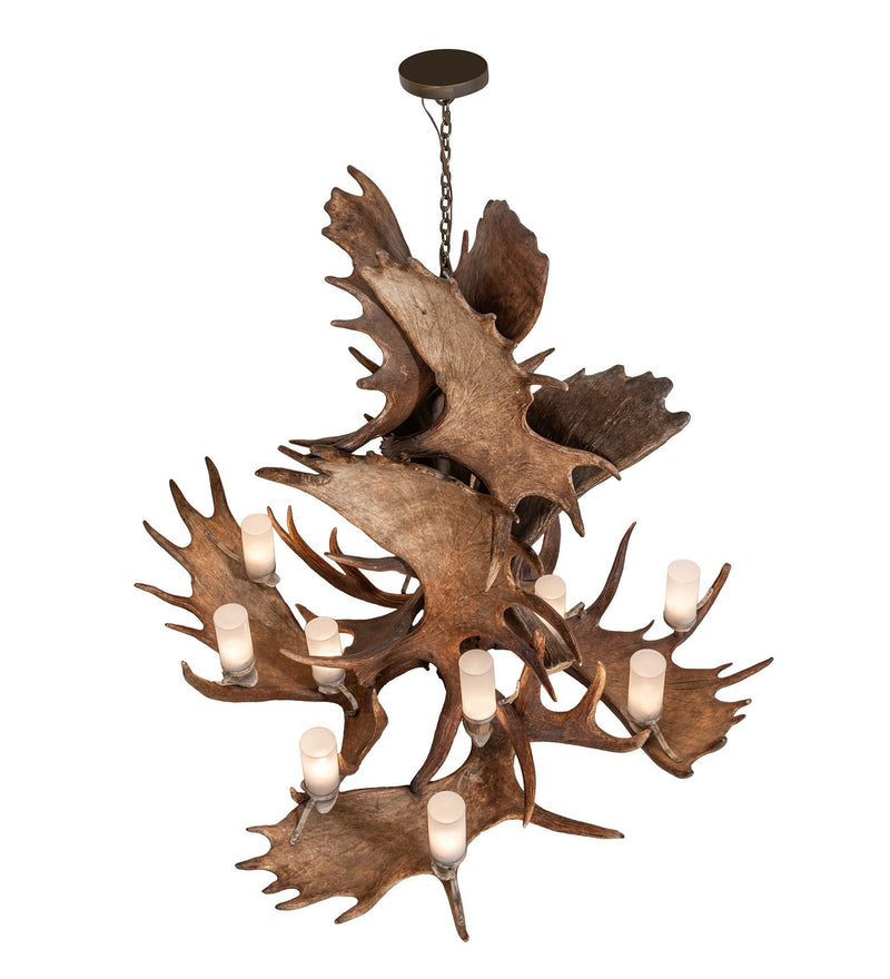 Meyda Tiffany 273164 12 Light Chandelier, Antique Brass