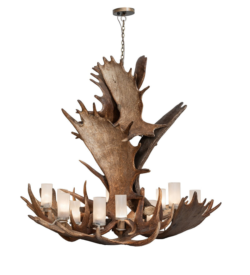 Meyda Tiffany 273164 12 Light Chandelier, Antique Brass