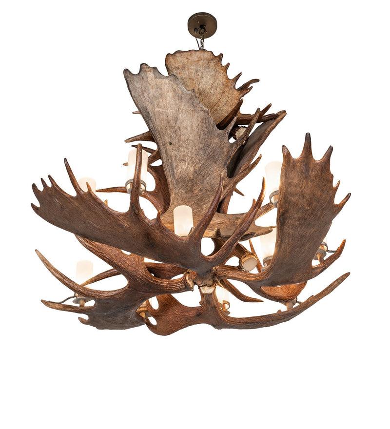 Meyda Tiffany 273164 12 Light Chandelier, Antique Brass