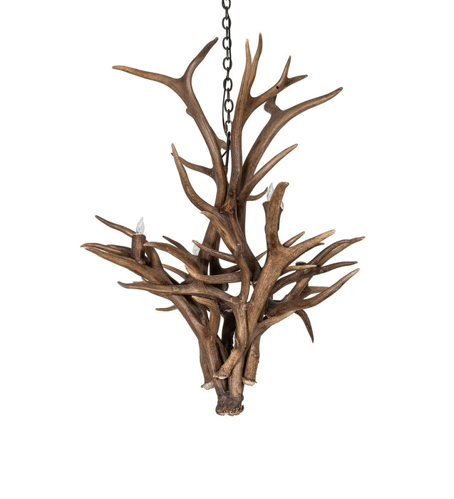 Meyda Tiffany 274086 Four Light Chandelier, Natural Antler