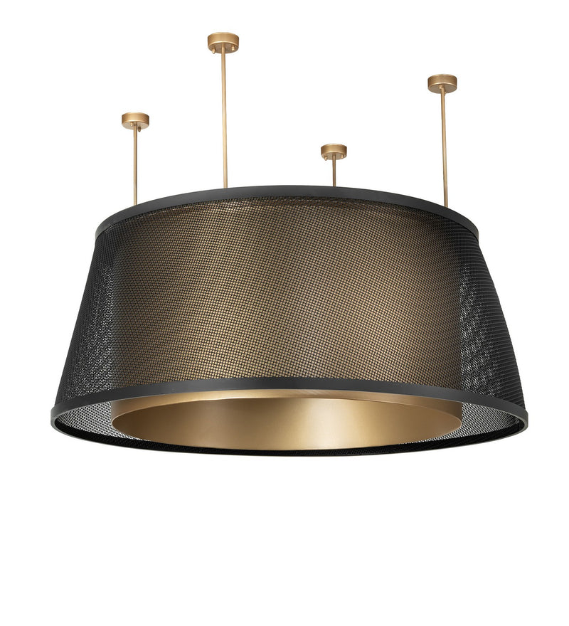 Meyda Tiffany 275011 LED Pendant, Gold Metallic/ Flat Black