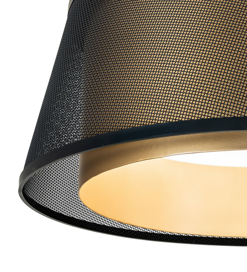 Meyda Tiffany 275011 LED Pendant, Gold Metallic/ Flat Black