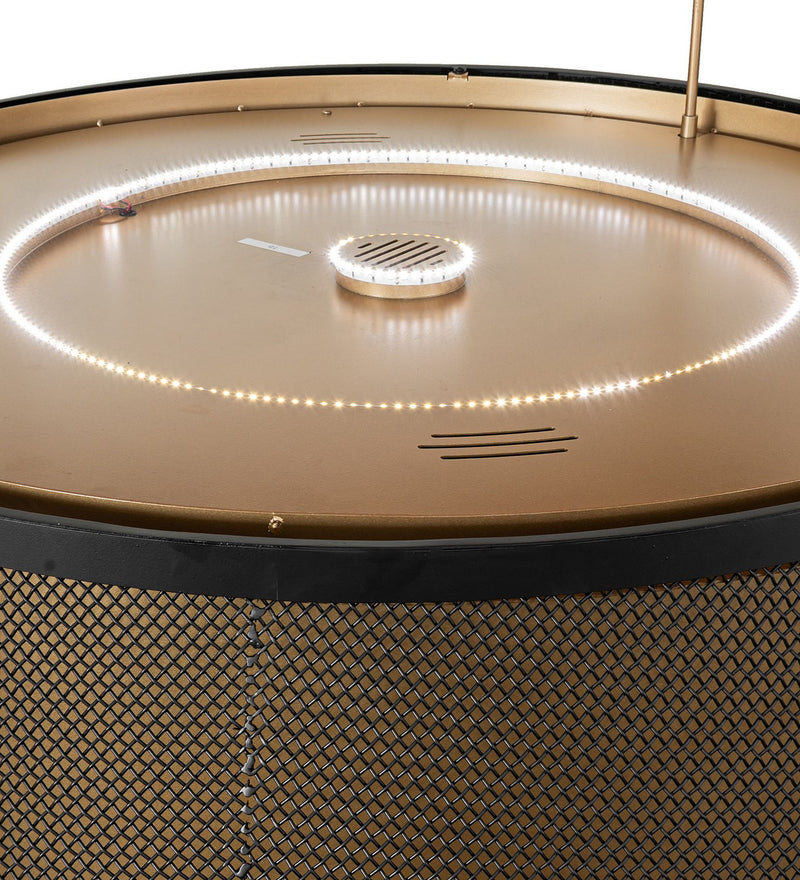 Meyda Tiffany 275011 LED Pendant, Gold Metallic/ Flat Black