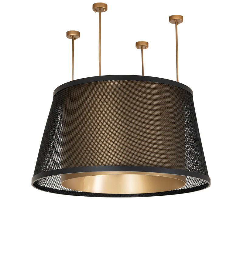 Meyda Tiffany 275012 LED Pendant, Gold Metallic/ Flat Black