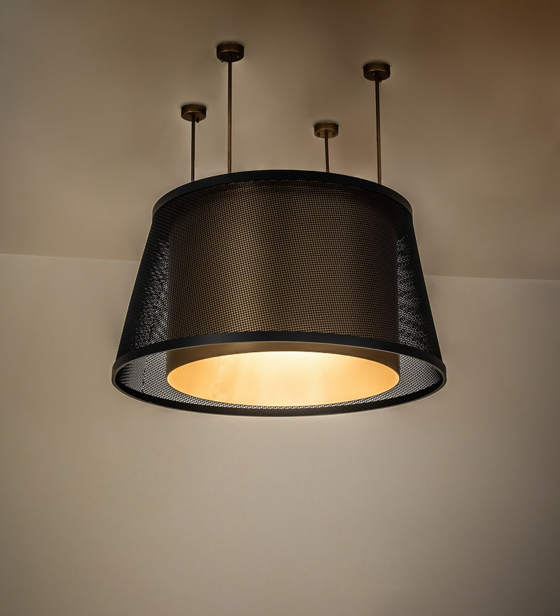 Meyda Tiffany 275012 LED Pendant, Gold Metallic/ Flat Black
