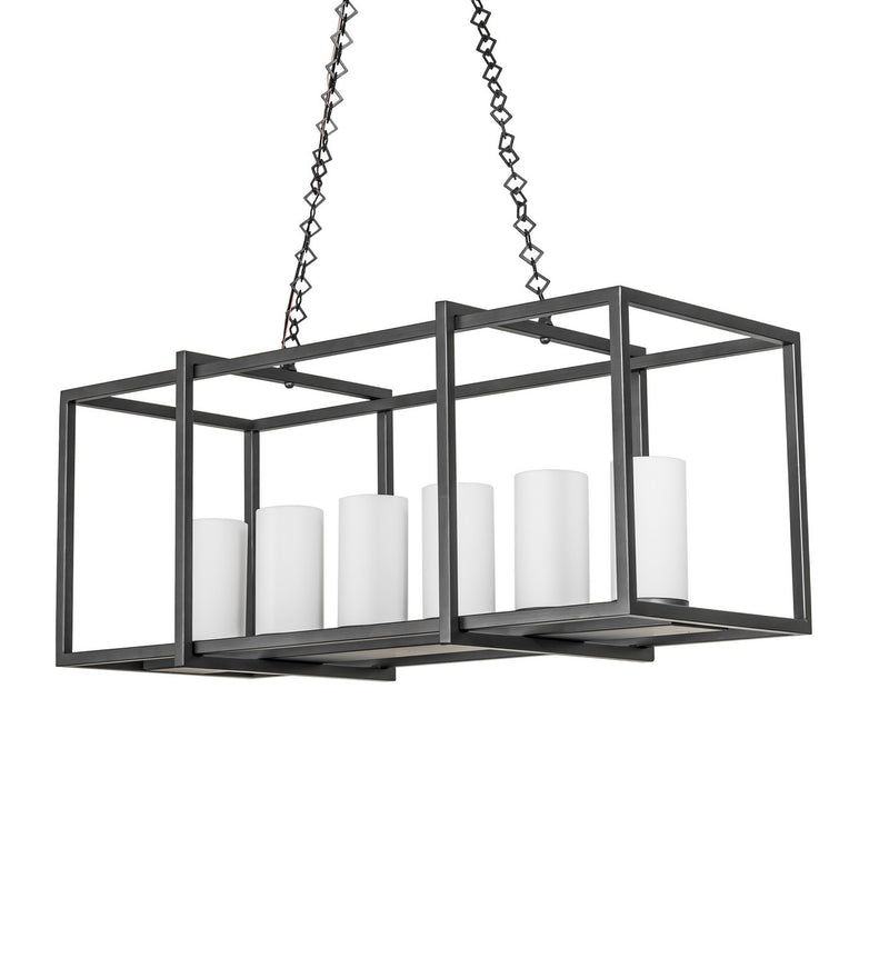 Meyda Tiffany 275852 Six Light Pendant, Wrought Iron