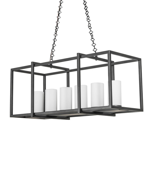 Meyda Tiffany 275852 Six Light Pendant, Wrought Iron