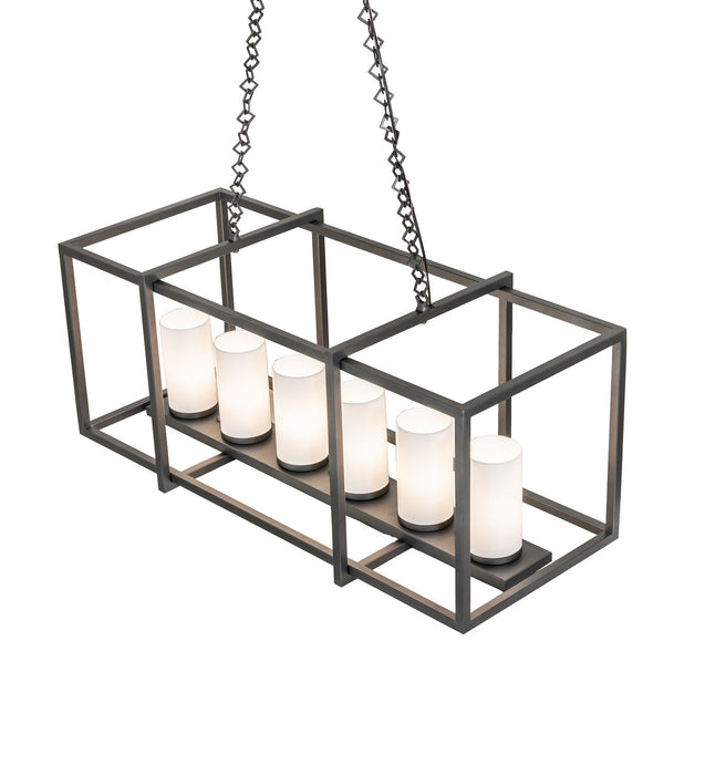Meyda Tiffany 275852 Six Light Pendant, Wrought Iron