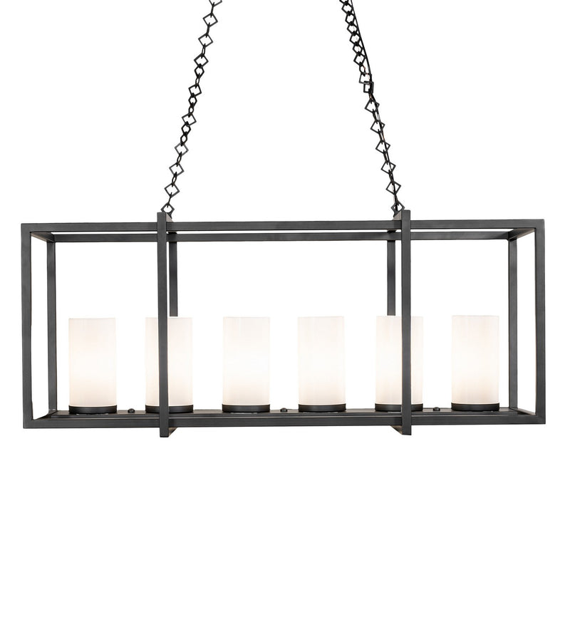 Meyda Tiffany 275852 Six Light Pendant, Wrought Iron