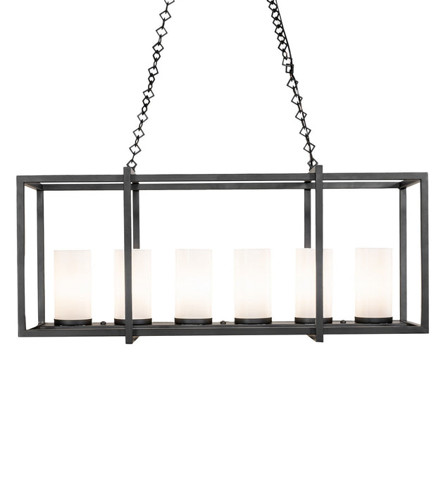 Meyda Tiffany 275852 Six Light Pendant, Wrought Iron