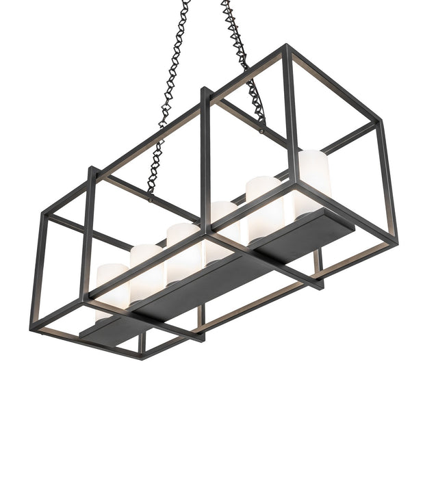 Meyda Tiffany 275852 Six Light Pendant, Wrought Iron