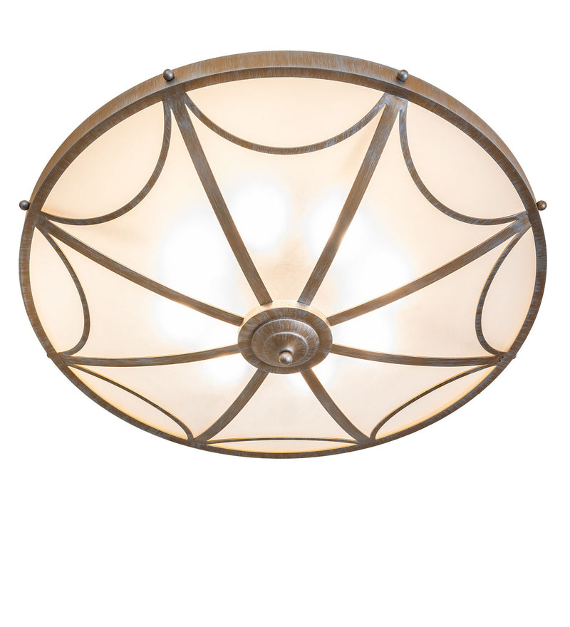 Meyda Tiffany 276209 Eight Light Semi-Flushmount, Antique Silver