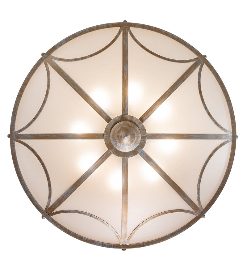Meyda Tiffany 276209 Eight Light Semi-Flushmount, Antique Silver