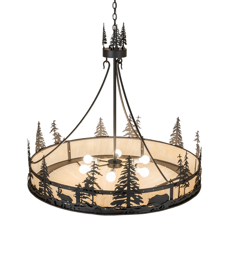 Meyda Tiffany 276264 Six Light Pendant, Oil Rubbed Bronze