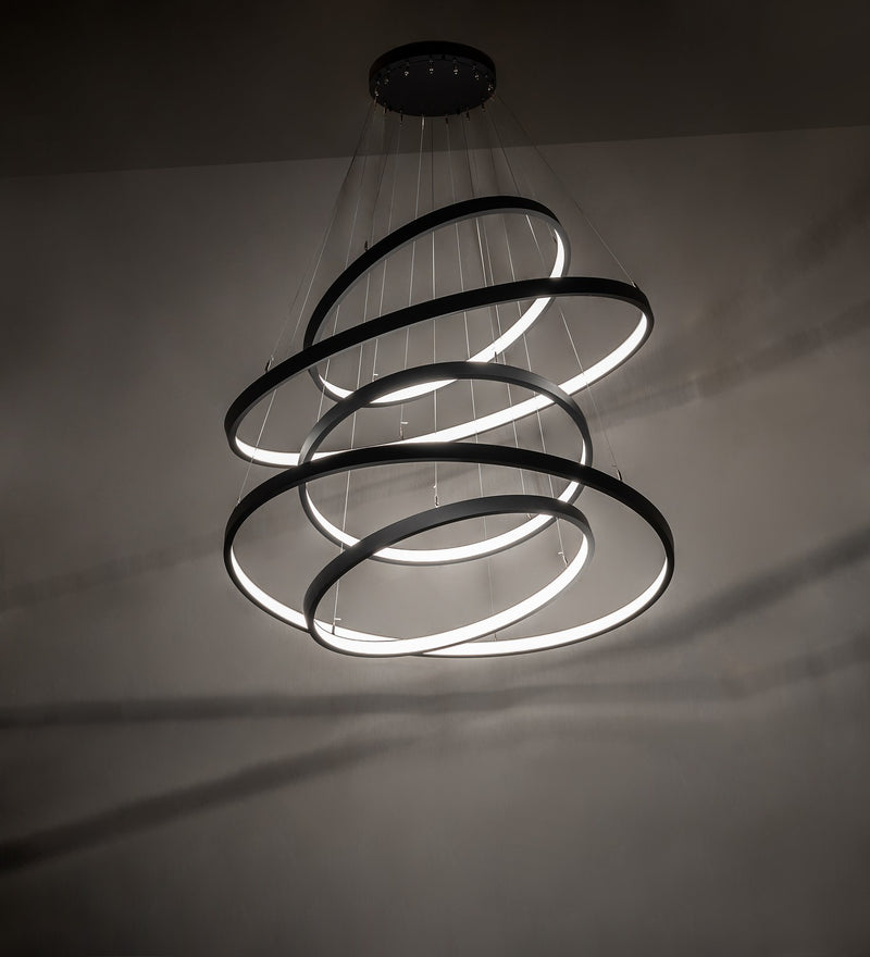 Meyda Tiffany 276311 LED Chandelier, Textured Black