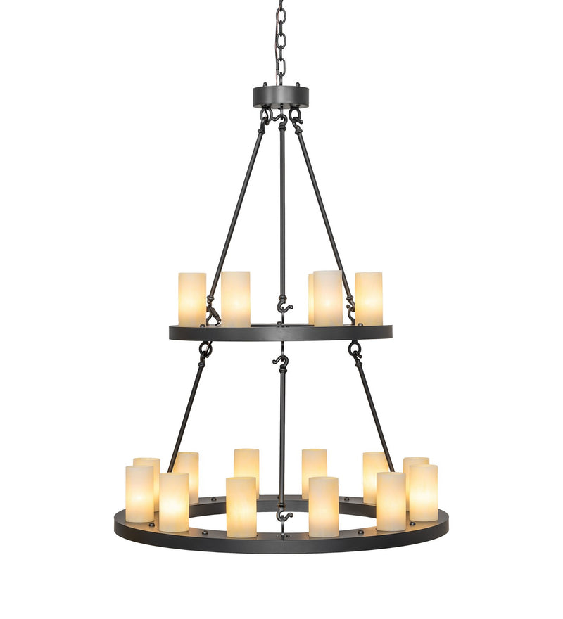 Meyda Tiffany 276477 18 Light Chandelier, Wrought Iron