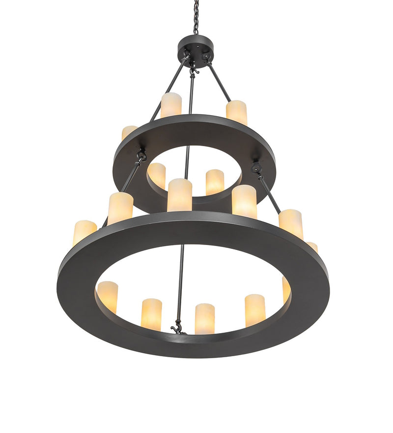 Meyda Tiffany 276477 18 Light Chandelier, Wrought Iron