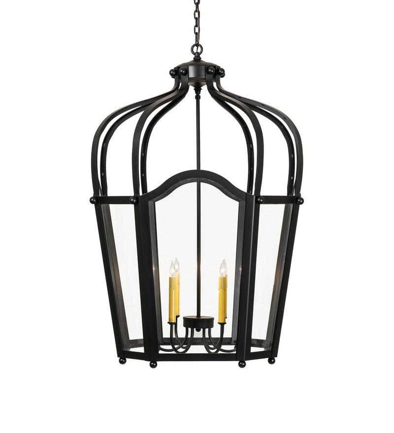 Meyda Tiffany 276580 Six Light Pendant, Flat Black