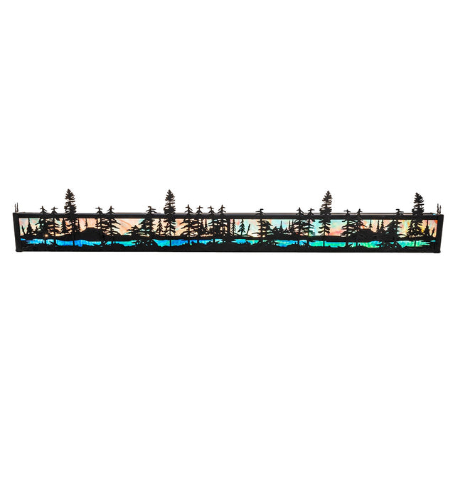 Meyda Tiffany 276768 Eight Light Vanity, Flat Black