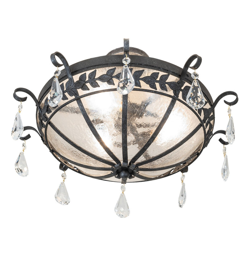 Meyda Tiffany 277034 Three Light Semi-Flushmount, Smoke