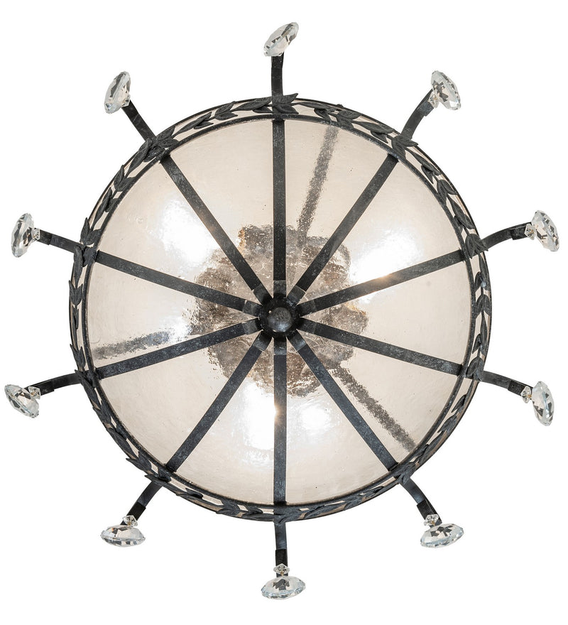 Meyda Tiffany 277034 Three Light Semi-Flushmount, Smoke