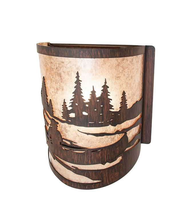 Meyda Tiffany 277550 One Light Wall Sconce, Driftwood Brown