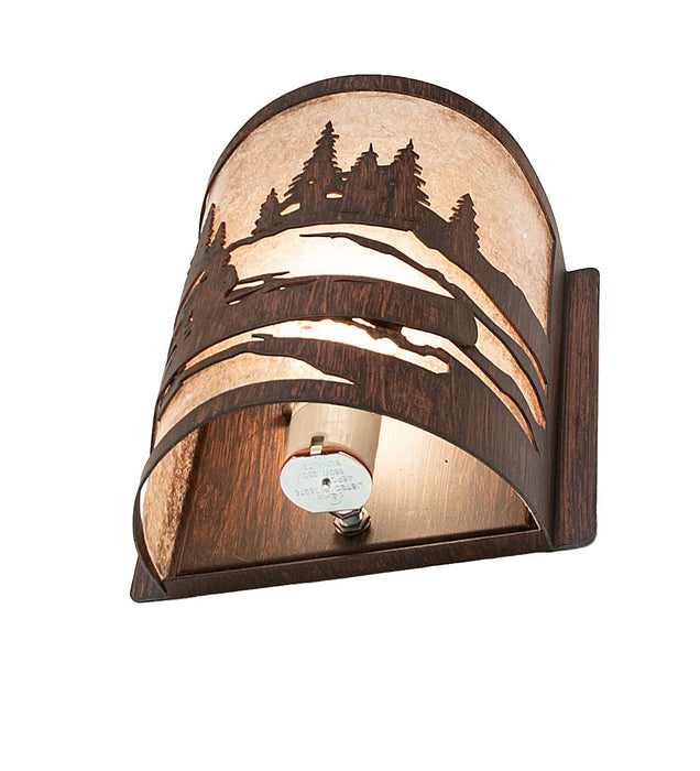 Meyda Tiffany 277550 One Light Wall Sconce, Driftwood Brown