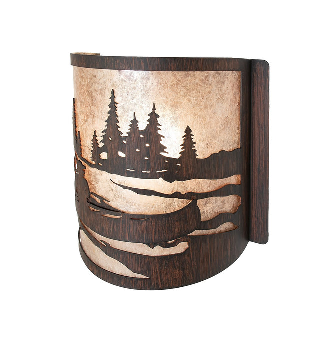 Meyda Tiffany 277550 One Light Wall Sconce, Driftwood Brown