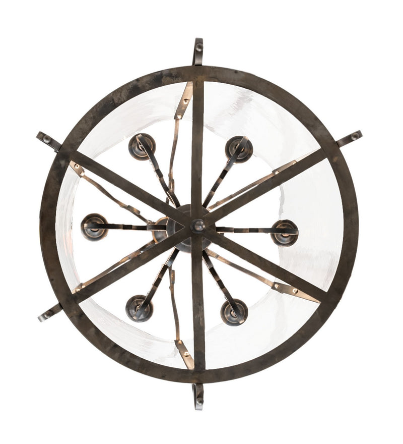 Meyda Tiffany 278772 Six Light Foyer Lantern, Blackened Steel