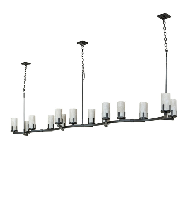 Meyda Tiffany 278807 14 Light Chandelier, Charred Iron